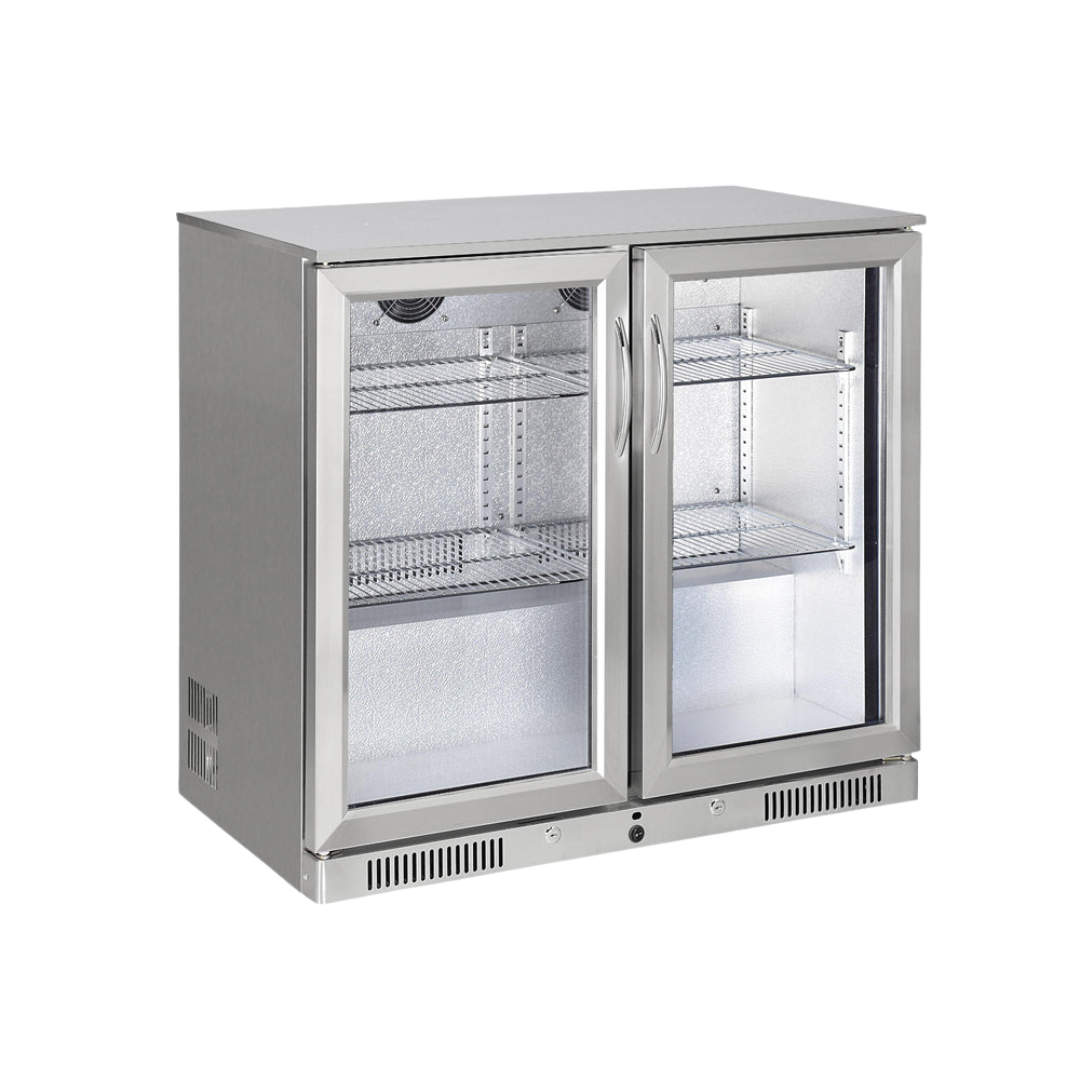 Sterling Stainless Steel Bottle Cooler - Double Door (Clearance)