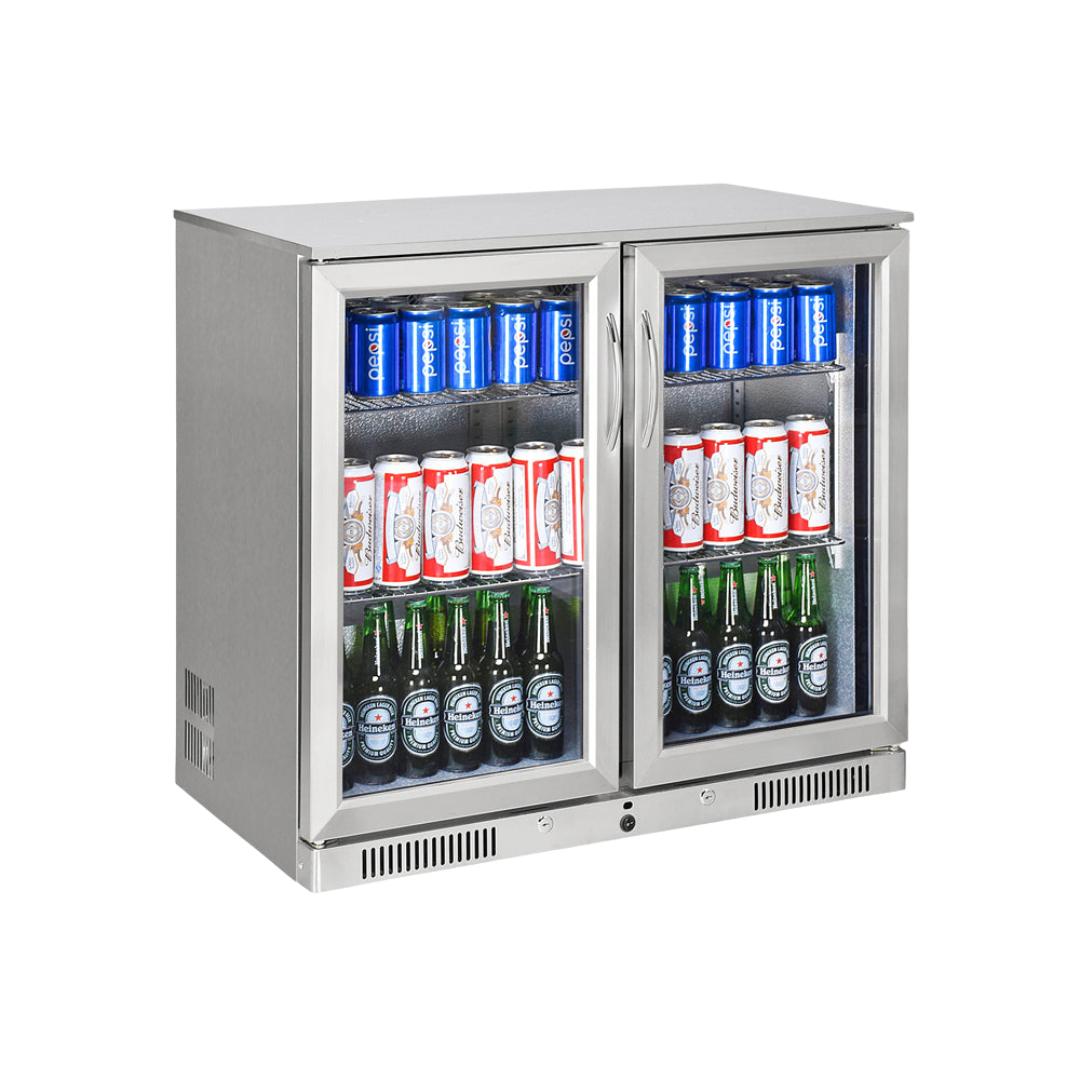 Sterling Stainless Steel Bottle Cooler - Double Door (Clearance)