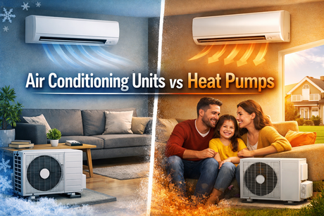 Are air conditioning units and heat pumps the same thing?
