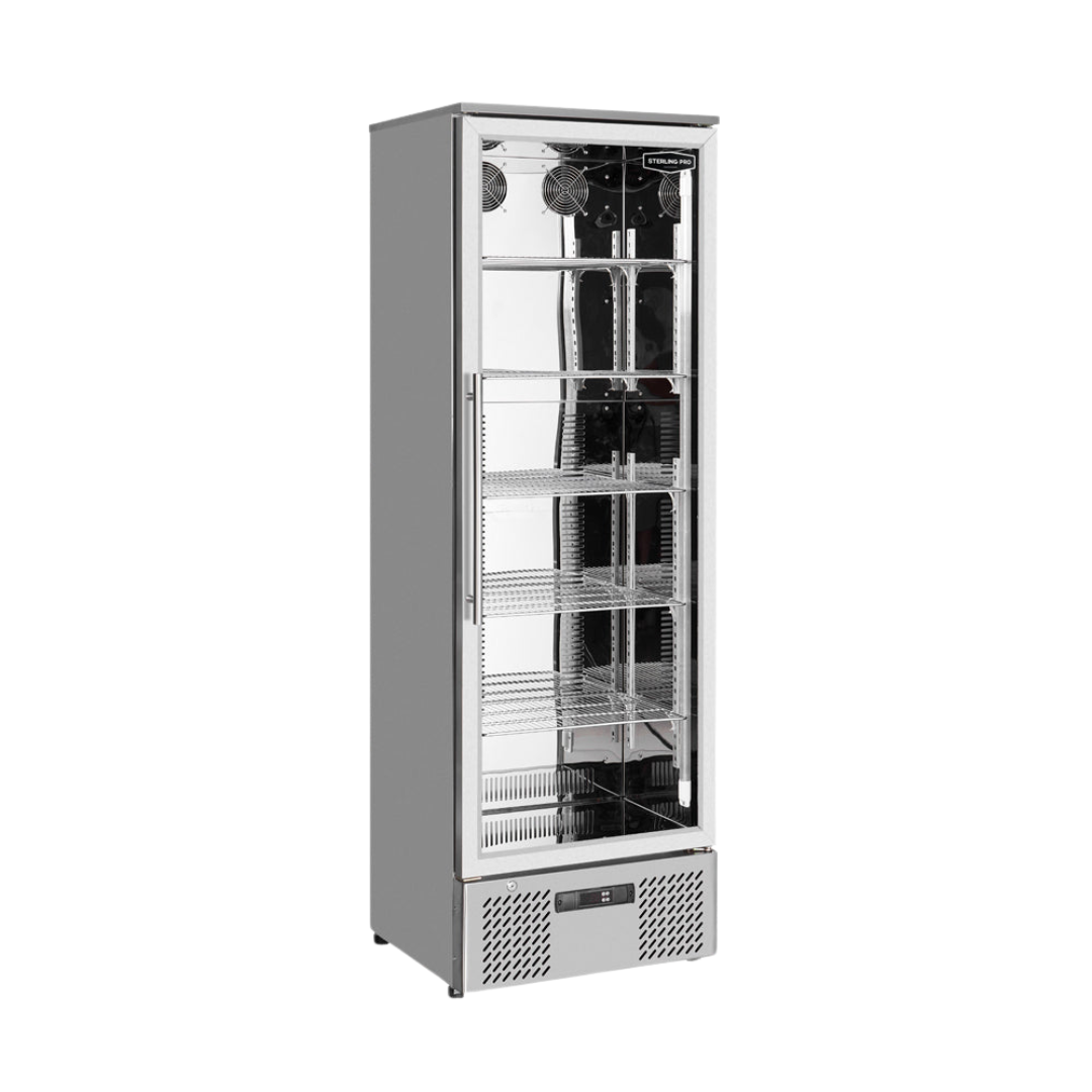 Sterling Stainless Steel Upright Bottle Cooler - Single Door