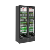 Sterling Black Upright Bottle Cooler - Double Door