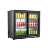 Sterling Black Bottle Cooler - Sliding Double Door