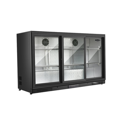 Sterling Black Bottle Cooler - Sliding Triple Door